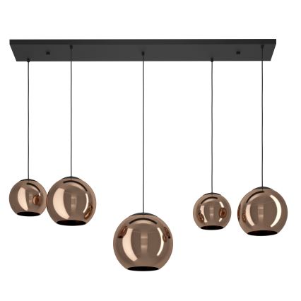 Eglo - Hanglamp aan een koord 5xE27/40W/230V koper