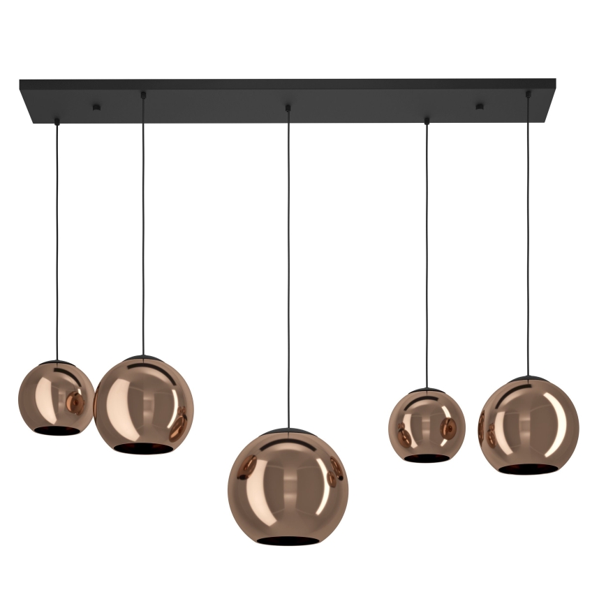Eglo - Hanglamp aan een koord 5xE27/40W/230V koper