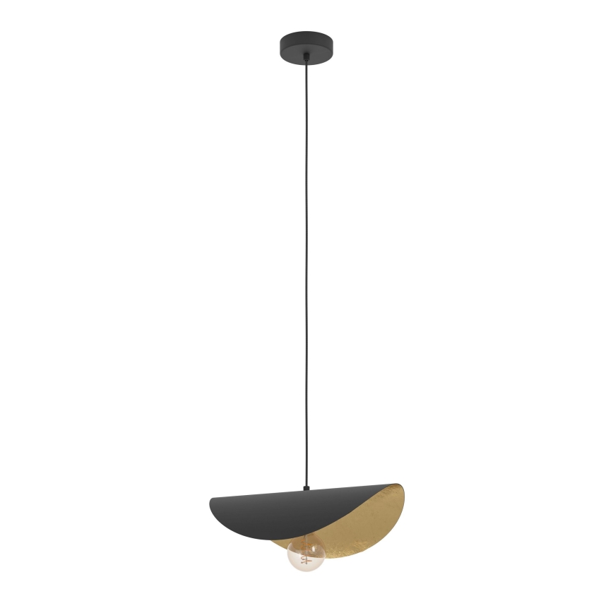 Eglo - Hanglamp aan een koord 1xE27/40W/230V 41 cm zwart/goud