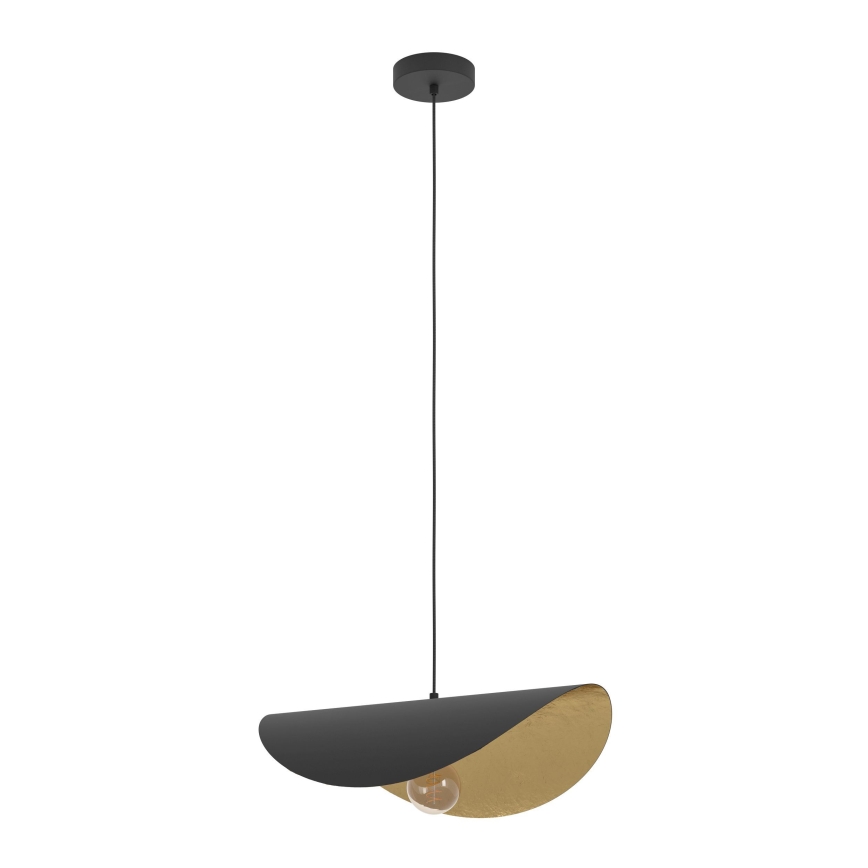 Eglo - Hanglamp aan een koord 1xE27/40W/230V 53 cm zwart/goud