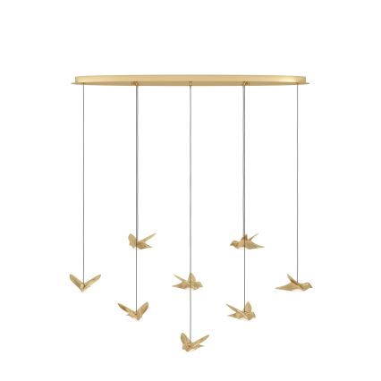 Eglo - Dimbare LED hanglamp aan een koord 8xLED/4,2W/230V 3000K goud