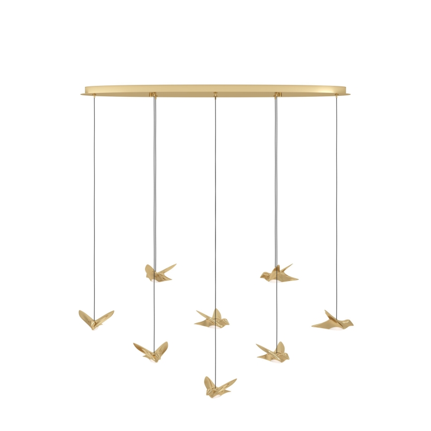 Eglo - Dimbare LED hanglamp aan een koord 8xLED/4,2W/230V 3000K goud