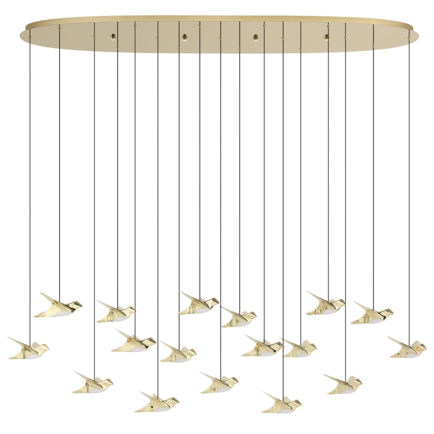 Eglo - Dimbare LED hanglamp aan een koord 17xLED/3W/230V 3000K goud