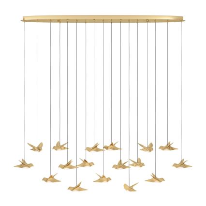 Eglo - Dimbare LED hanglamp aan een koord 17xLED/3W/230V 3000K goud