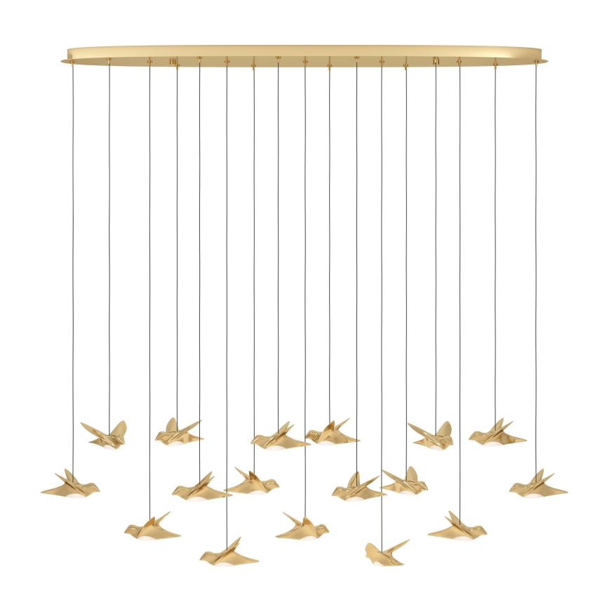Eglo - Dimbare LED hanglamp aan een koord 17xLED/3W/230V 3000K goud
