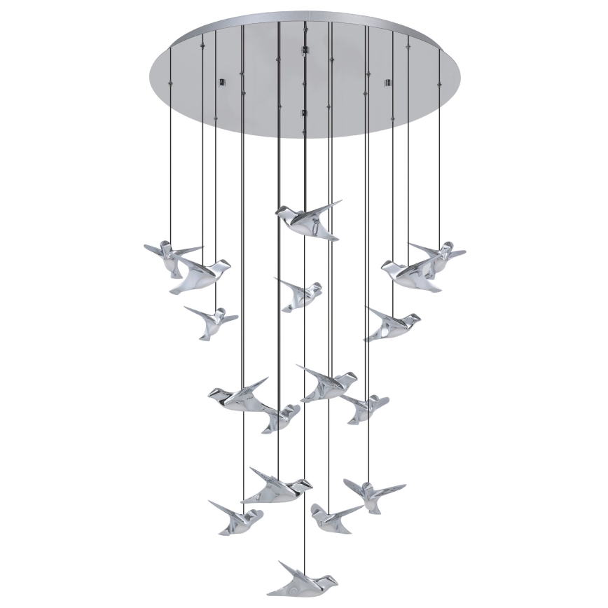 Eglo - Dimbare LED hanglamp aan een koord 17xLED/3W/230V 3000K glanzend chroom