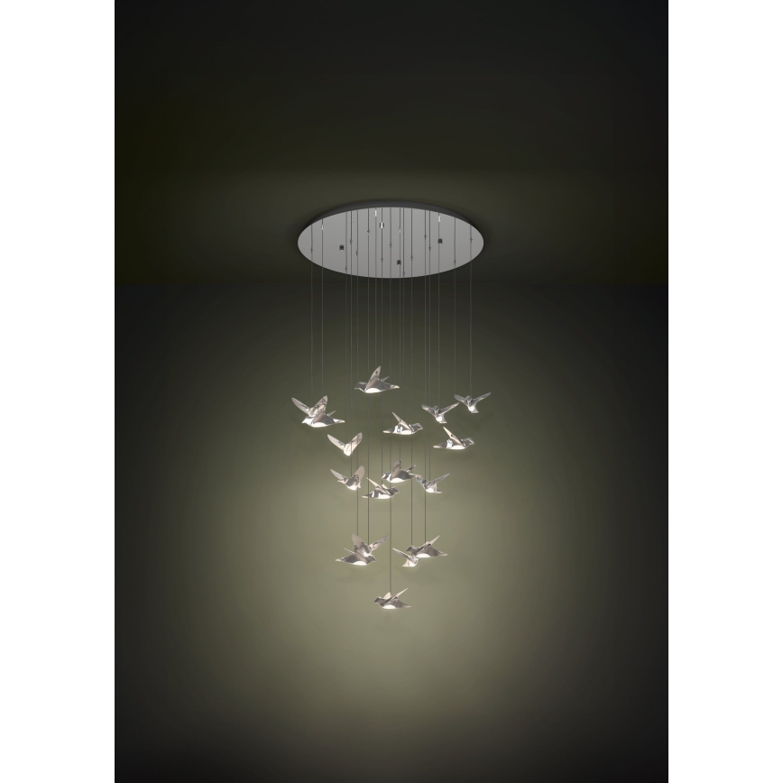Eglo - Dimbare LED hanglamp aan een koord 17xLED/3W/230V 3000K glanzend chroom