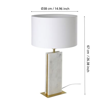 Eglo - Tafellamp 1xE27/40W/230V wit