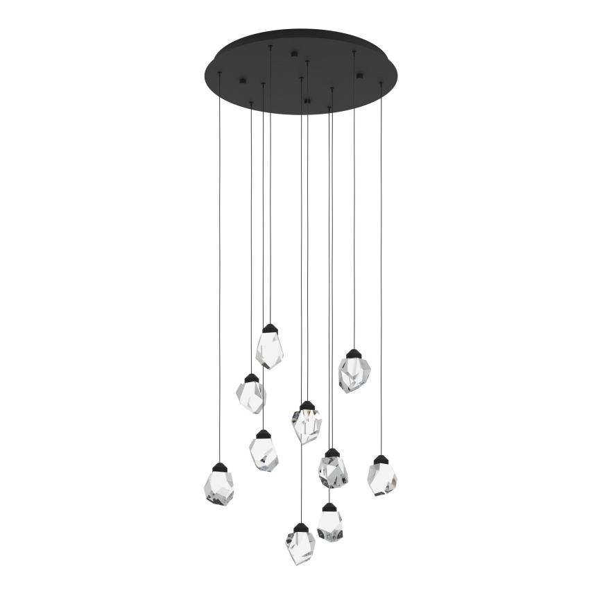 Eglo - Dimbare LED hanglamp aan een koord 10xLED/3W/230V 3000K zwart/doorzichtig