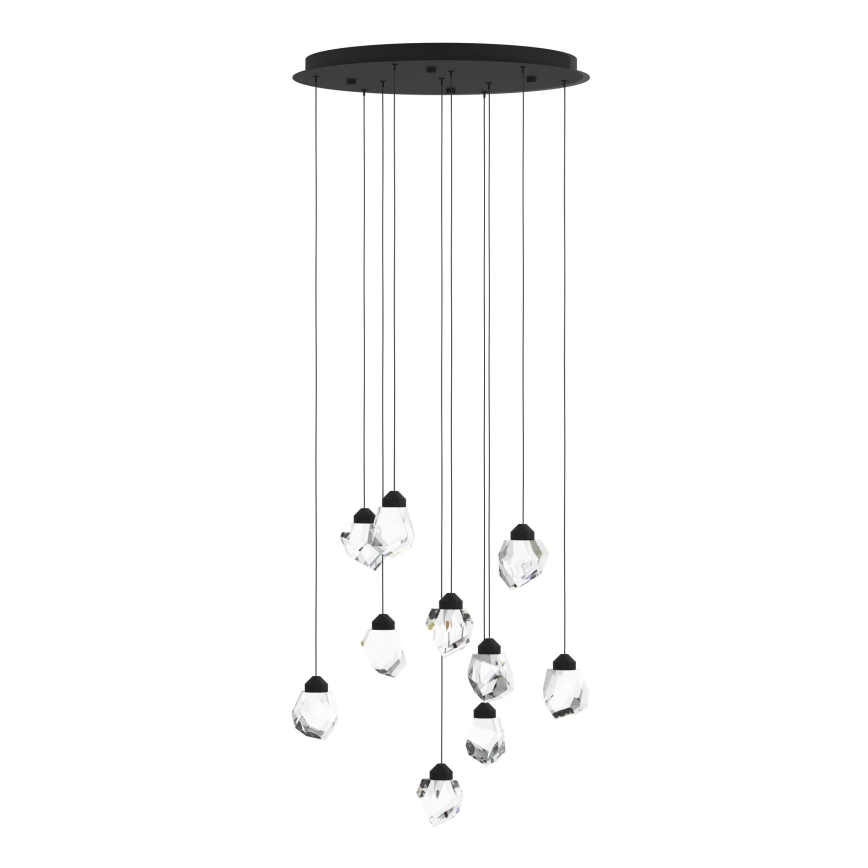 Eglo - Dimbare LED hanglamp aan een koord 10xLED/3W/230V 3000K zwart/doorzichtig