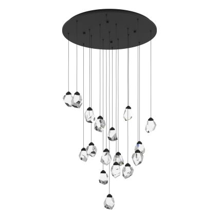 Eglo - Dimbare LED hanglamp aan een koord 17xLED/3W/230V 3000K zwart/doorzichtig
