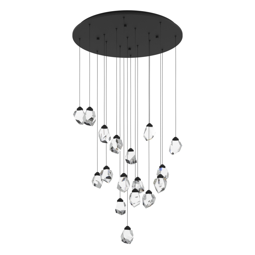 Eglo - Dimbare LED hanglamp aan een koord 17xLED/3W/230V 3000K zwart/doorzichtig