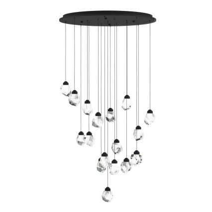 Eglo - Dimbare LED hanglamp aan een koord 17xLED/3W/230V 3000K zwart/doorzichtig