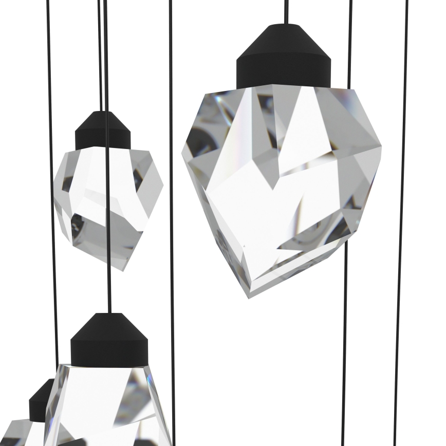 Eglo - Dimbare LED hanglamp aan een koord 14xLED/3W/230V 3000K zwart/doorzichtig