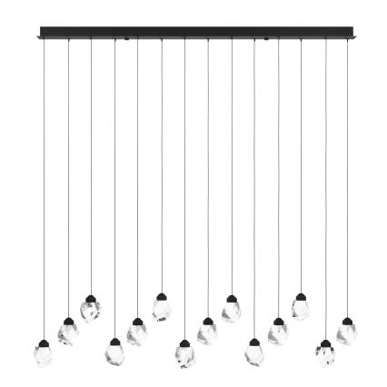 Eglo - Dimbare LED hanglamp aan een koord 14xLED/3W/230V 3000K zwart/doorzichtig