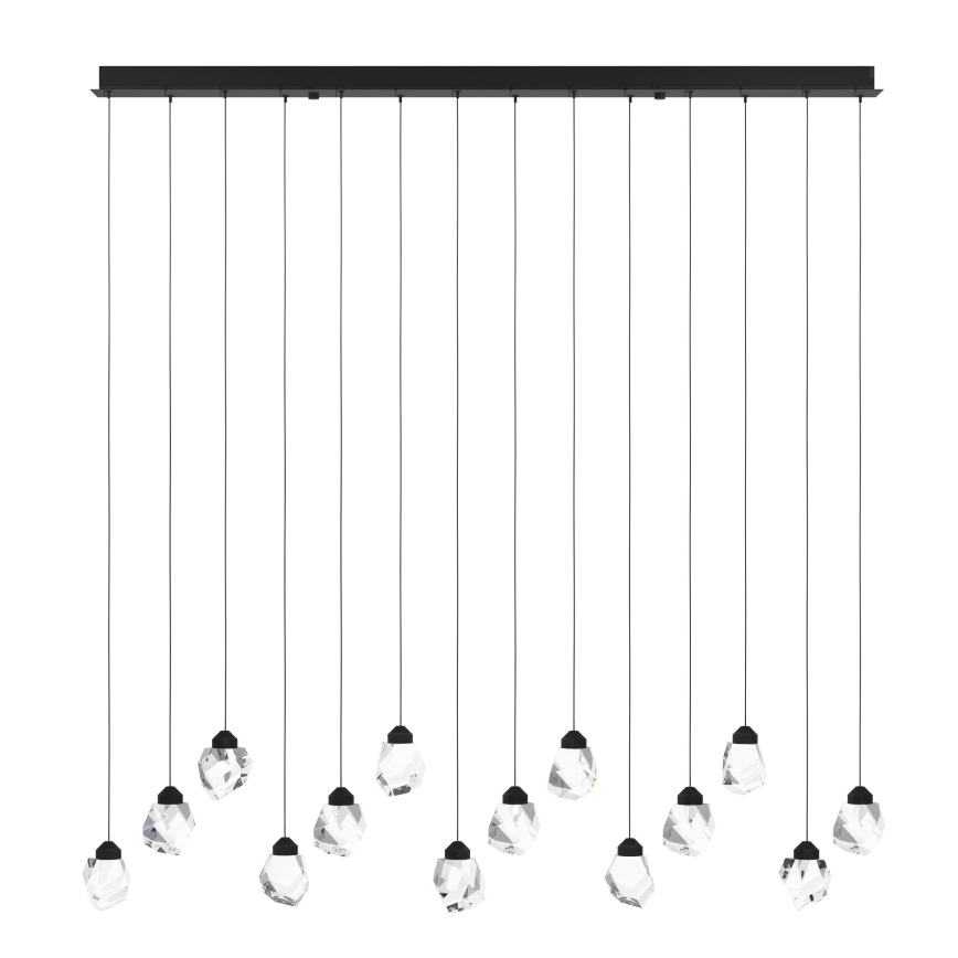Eglo - Dimbare LED hanglamp aan een koord 14xLED/3W/230V 3000K zwart/doorzichtig