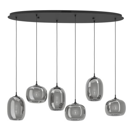 Eglo - Dimbare LED hanglamp aan een koord 6xLED/3,7W/230V 2700-6500K gerookt + afstandsbediening