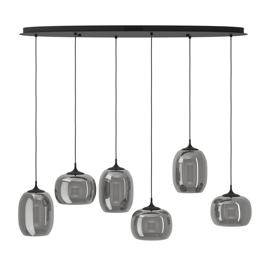 Eglo - Dimbare LED hanglamp aan een koord 6xLED/3,7W/230V 2700-6500K gerookt + afstandsbediening