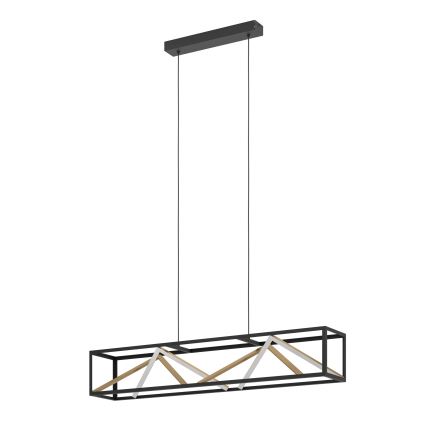 Eglo - Dimbare LED hanglamp aan een koord LED/46W/230V 2700-6500K zwart/goud + afstandsbediening
