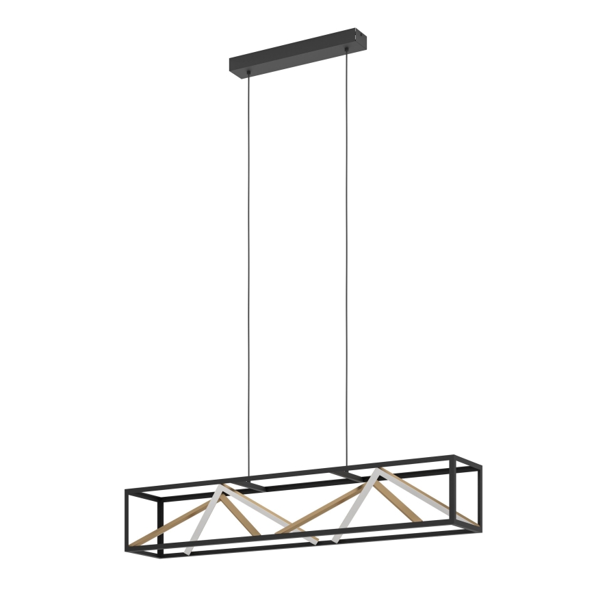 Eglo - Dimbare LED hanglamp aan een koord LED/46W/230V 2700-6500K zwart/goud + afstandsbediening