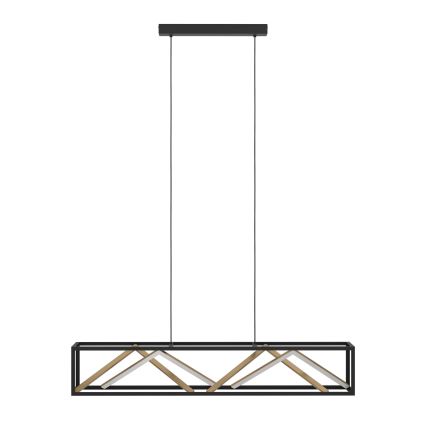 Eglo - Dimbare LED hanglamp aan een koord LED/46W/230V 2700-6500K zwart/goud + afstandsbediening