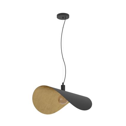 Eglo - Hanglamp aan een koord 1xE27/40W/230V 80 cm zwart/goud