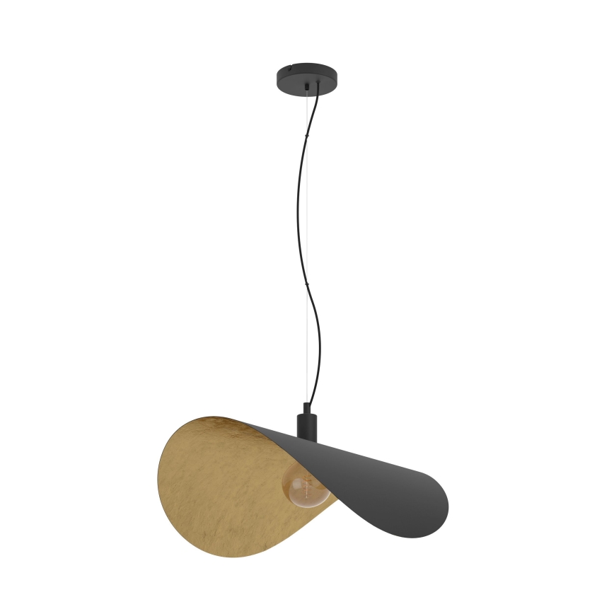 Eglo - Hanglamp aan een koord 1xE27/40W/230V 80 cm zwart/goud