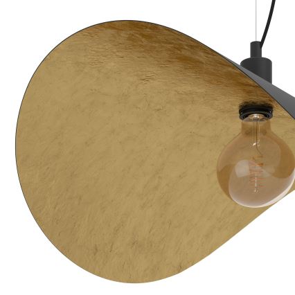 Eglo - Hanglamp aan een koord 1xE27/40W/230V 80 cm zwart/goud