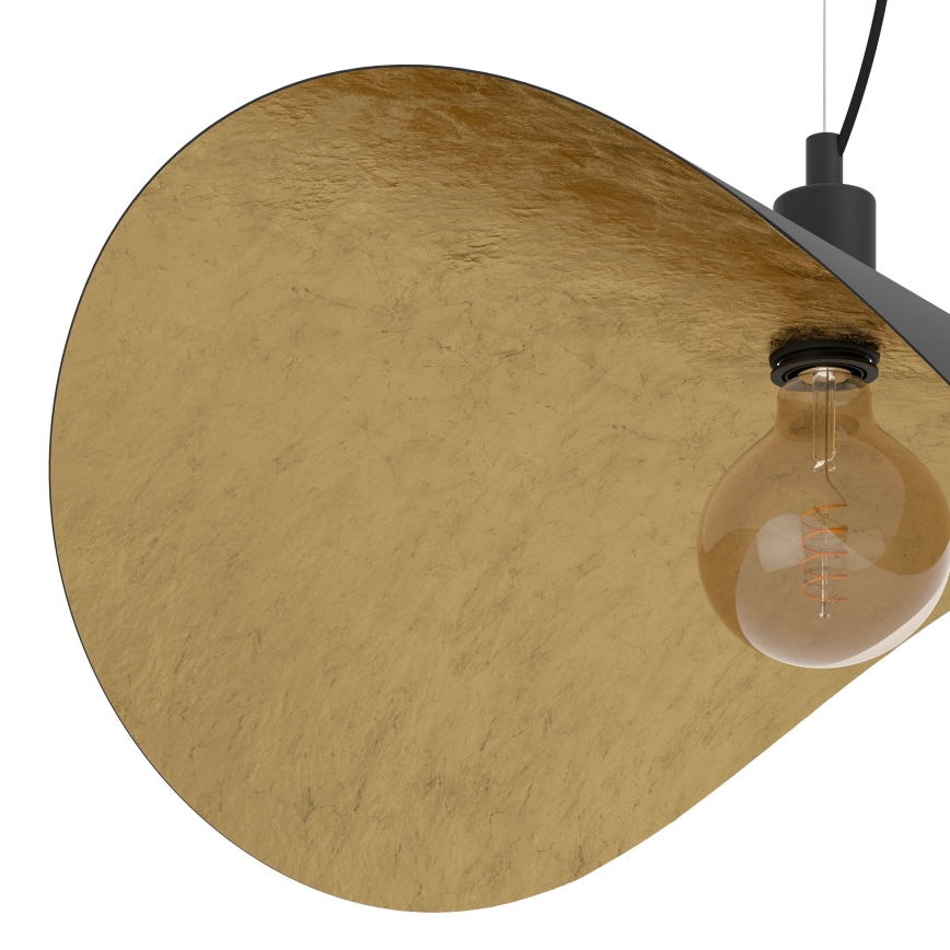 Eglo - Hanglamp aan een koord 1xE27/40W/230V 80 cm zwart/goud