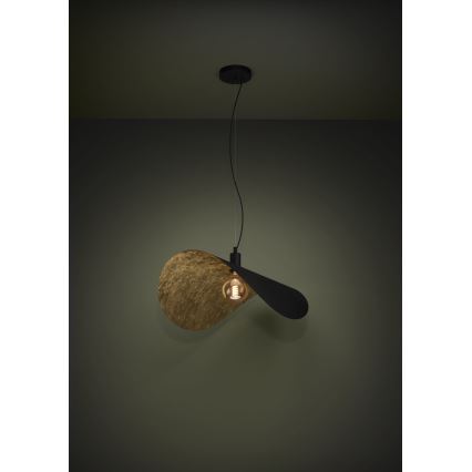 Eglo - Hanglamp aan een koord 1xE27/40W/230V 80 cm zwart/goud