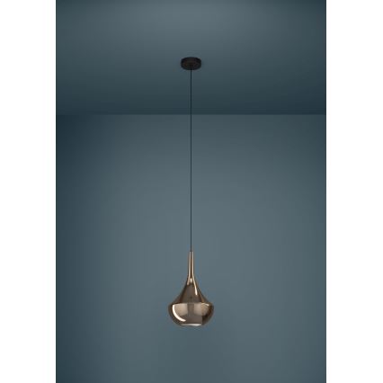 Eglo - Hanglamp aan kabel 1xE27/28W/230V koperkleurig