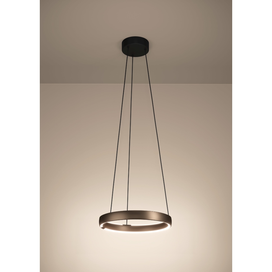 Eglo Stars of Light - LED-dimbare hanglamp aan kabel met bewegingssensor 2xLED/25W/230V 2200-6500K Ø 80 cm bruin