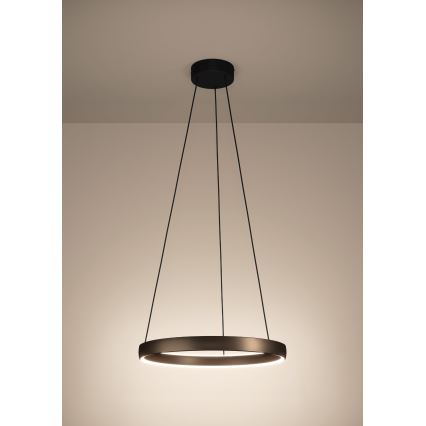Eglo Stars of Light - dimbare LED-hanglamp aan kabel met bewegingssensor, 2xLED/19W/230V, 2200-6500K, Ø 55 cm, bruin