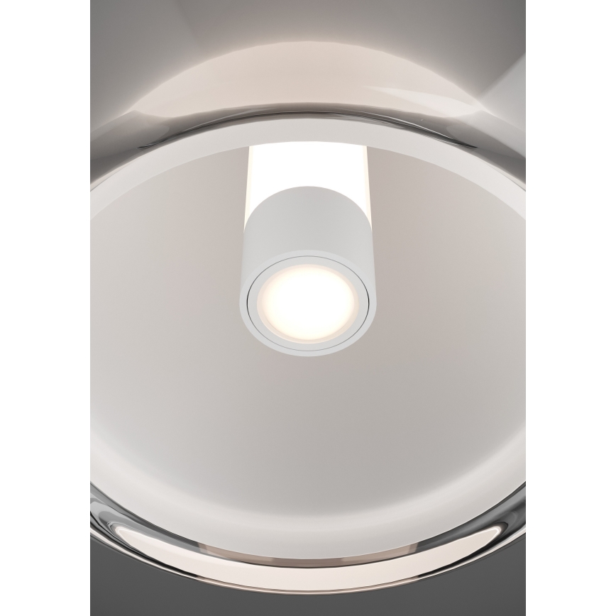 Eglo - Dimbare LED-plafondlamp LED/5,5W/230V + LED/1,6W 2200-6500K glanzend chroom + afstandsbediening