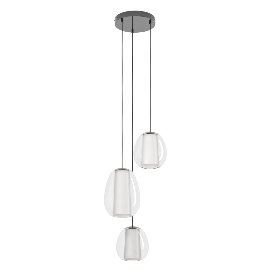 Eglo - LED Dimbare hanglamp aan kabel LED/7W/230V + 2xLED/5,5W + 3xLED/1,6W 2200-6500K zwart chroom