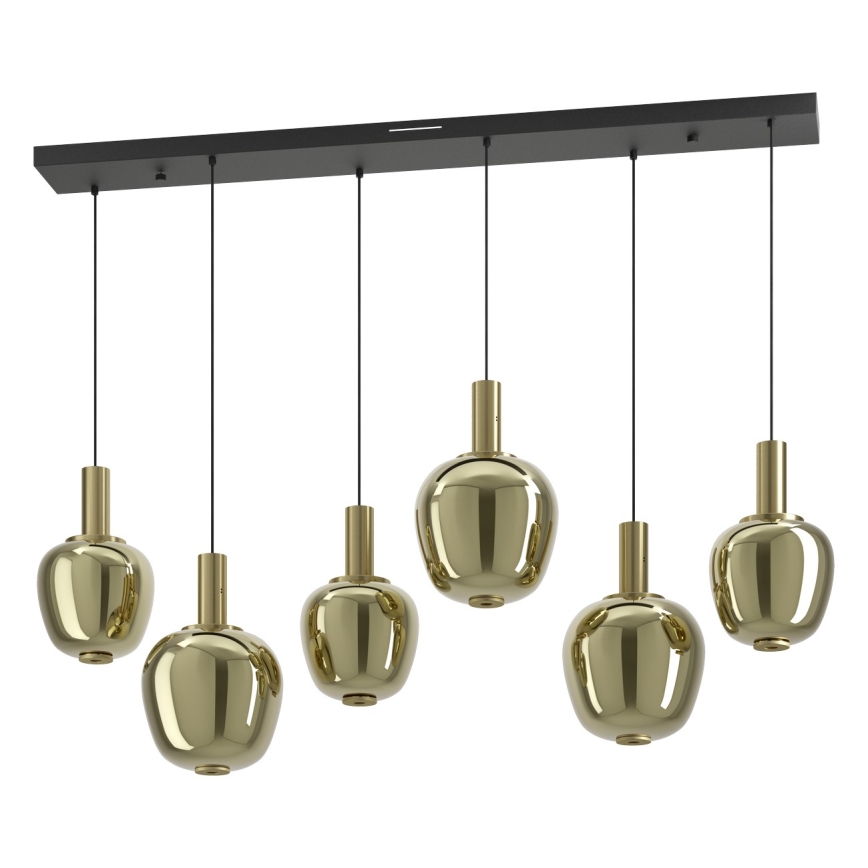 Eglo - Dimbare LED-kroonluchter 3xLED/5W/230V + 3xLED/6,5W + 6xLED/1,6W goudkleurig