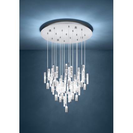 Eglo - LED-kroonluchter aan kabel 15xLED/2,6W/230V 2200/3000/4000K glanzend chroom