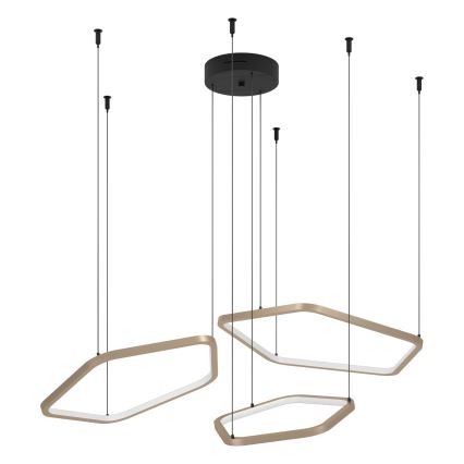 Eglo - dimbare LED-hanglamp aan kabel LED/50W/230V messing + afstandsbediening