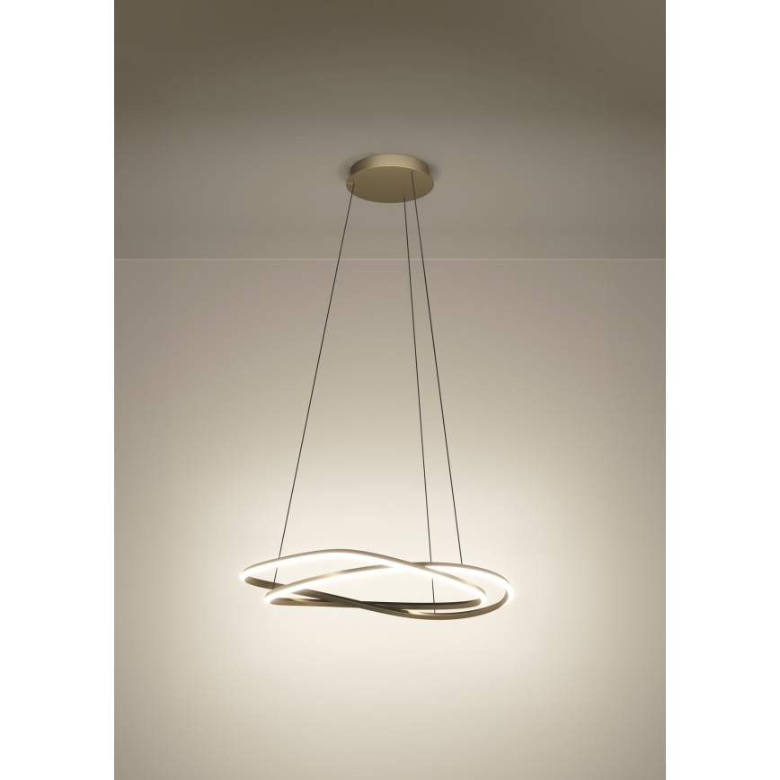 Eglo - LED-dimbare hanglamp aan kabel LED/60W/230V 2200-6500K goud + afstandsbediening