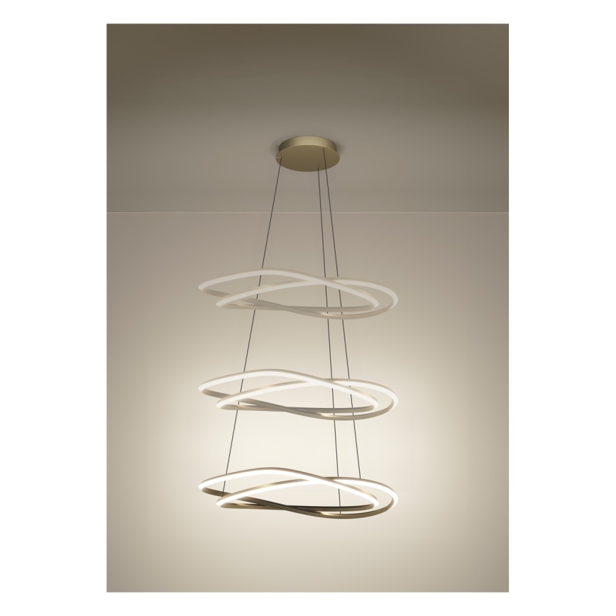 Eglo - LED-dimbare hanglamp aan kabel LED/60W/230V 2200-6500K goud + afstandsbediening