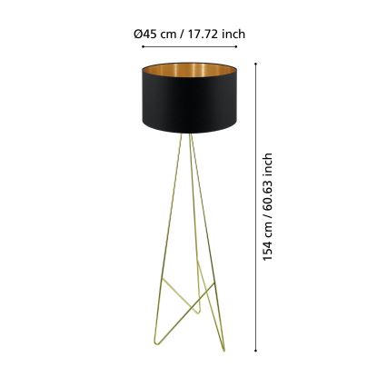 Eglo - Vloerlamp 1xE27/60W/230V