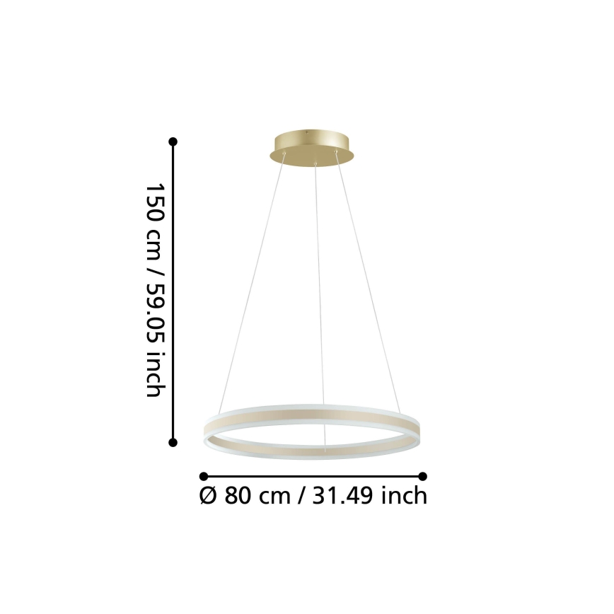 Eglo - LED Hanglamp aan koord dimbaar LED/78W/230V