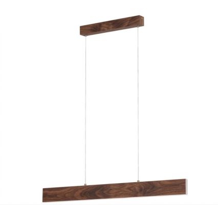 Eglo - LED-dimbare hanglamp aan kabel LED/21W/230V + LED/8,4W walnoot