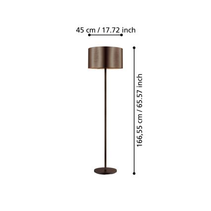 Eglo - Staande Lamp 1xE27/60W/230V koper