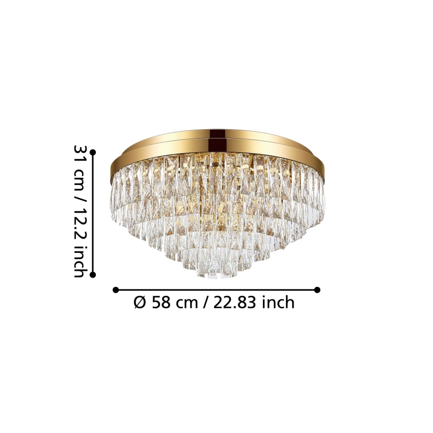 Eglo - Plafond Lamp 11xE14/40W/230V goud