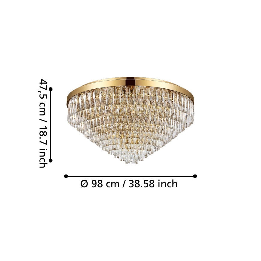 Eglo - Plafond Lamp 25xE14/40W/230V goud