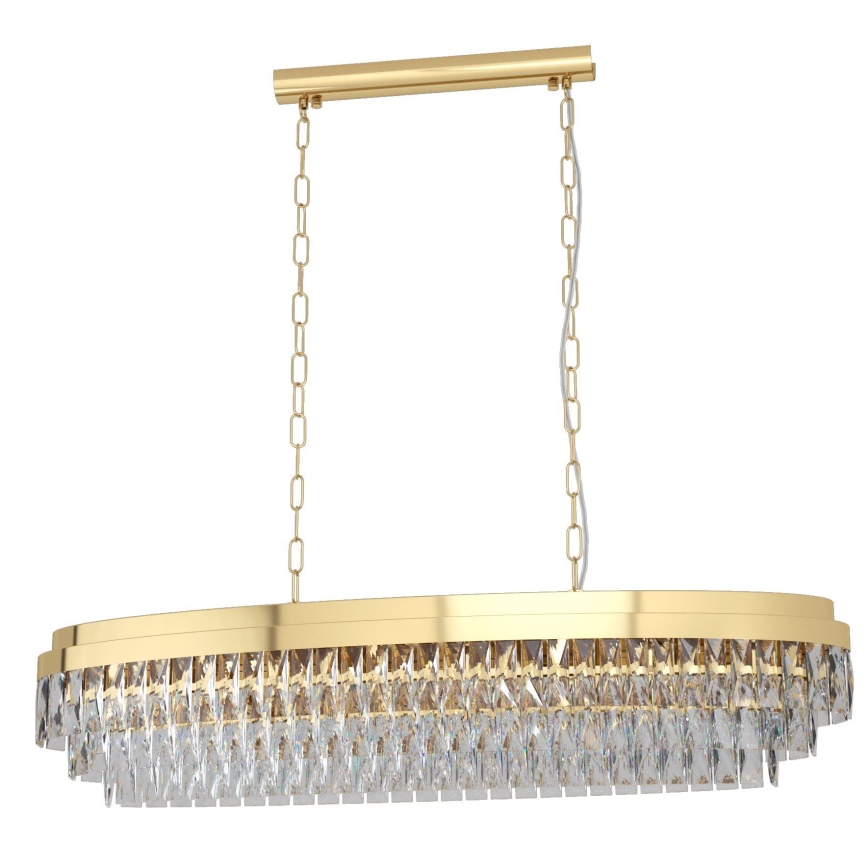 Eglo 39463 - Hanglamp aan een ketting VALPARAISO 13xE14/40W/230V goudkleurig