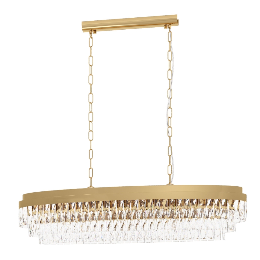 Eglo 39463 - Hanglamp aan een ketting VALPARAISO 13xE14/40W/230V goudkleurig
