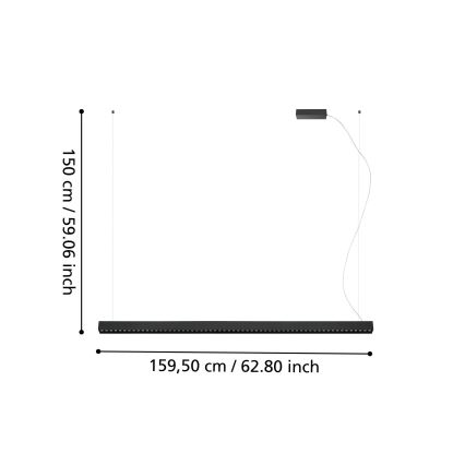 Eglo - Dimbare LED Hanglamp aan een koord LED/30,5W/230V + LED/15,5W