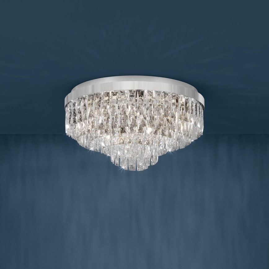 Eglo 39491 - Plafondlamp VALPARAISO 11xE14/40W/230V glanzend chroom
